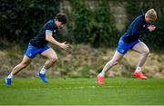 8 March 2021; Tim Corkery, left, and Jamie Osborne during Leinster Rugby squad training at UCD in Dublin. Photo by Ramsey Cardy/Sportsfile