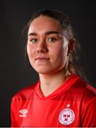 5 March 2021; Leah Doyle during a Shelbourne portrait session ahead of the 2021 SSE Airtricity Women's National League season at Tolka Park in Dublin. Photo by Stephen McCarthy/Sportsfile
