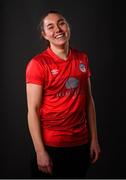 5 March 2021; Leah Doyle during a Shelbourne portrait session ahead of the 2021 SSE Airtricity Women's National League season at Tolka Park in Dublin. Photo by Stephen McCarthy/Sportsfile