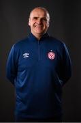 5 March 2021; Secretary Gordon Ewing during a Shelbourne portrait session ahead of the 2021 SSE Airtricity Women's National League season at Tolka Park in Dublin. Photo by Stephen McCarthy/Sportsfile
