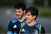 8 March 2021; Tim Corkery, right, and Andrew Smith during Leinster Rugby squad training at UCD in Dublin. Photo by Ramsey Cardy/Sportsfile