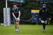 8 March 2021; Andrew Smith, watched by backs coach Felipe Contepomi during Leinster Rugby squad training at UCD in Dublin. Photo by Ramsey Cardy/Sportsfile