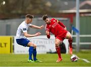 6 March 2021; Gearóid Morrissey of Cork City in action against John Martin of Waterford during the pre-season friendly match between Waterford and Cork City at the RSC in Waterford. Photo by Seb Daly/Sportsfile