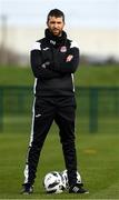 6 March 2021; Cobh Ramblers assistant manager Declan Coleman during the Pre-Season Friendly match between St Patrick’s Athletic and Cobh Ramblers at the FAI National Training Centre in Abbotstown, Dublin. Photo by Matt Browne/Sportsfile