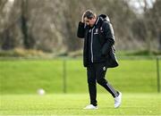 6 March 2021; Derry City manager Declan Devine at half-time during the Pre-Season Friendly match between Bohemians and Derry City at the AUL Complex in Clonshaugh, Dublin. Photo by Piaras Ó Mídheach/Sportsfile