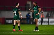 5 March 2021; Caolin Blade, left, and Bundee Aki of Connacht during the Guinness PRO14 match between Munster and Connacht at Thomond Park in Limerick. Photo by David Fitzgerald/Sportsfile
