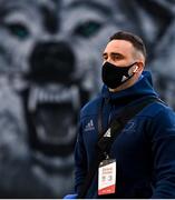 6 March 2021; Dave Kearney of Leinster arrives prior to the Guinness PRO14 match between Ulster and Leinster at Kingspan Stadium in Belfast. Photo by Ramsey Cardy/Sportsfile