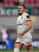 6 March 2021; Jacob Stockdale of Ulster during the Guinness PRO14 match between Ulster and Leinster at Kingspan Stadium in Belfast. Photo by Ramsey Cardy/Sportsfile