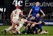6 March 2021; Rhys Ruddock of Leinster is tackled by Tom O'Toole of Ulster during the Guinness PRO14 match between Ulster and Leinster at Kingspan Stadium in Belfast. Photo by Ramsey Cardy/Sportsfile