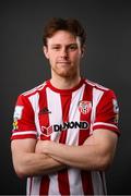 11 March 2021; Cameron McJannett during a Derry City portrait session ahead of the 2021 SSE Airtricity League Premier Division season at Ryan McBride Bradywell Stadium in Derry.  Photo by Stephen McCarthy/Sportsfile