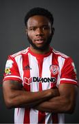 11 March 2021; James Akintunde during a Derry City portrait session ahead of the 2021 SSE Airtricity League Premier Division season at Ryan McBride Bradywell Stadium in Derry.  Photo by Stephen McCarthy/Sportsfile