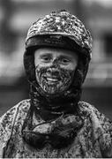 12 March 2021; (EDITOR'S NOTE; Image has been converted to Black and White) Jockey Harry O'Neill following the BoyleSports Tetratema Cup Hunters steeplechase at Gowran Park in Kilkenny. Photo by David Fitzgerald/Sportsfile