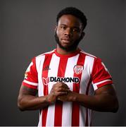 11 March 2021; James Akintunde during a Derry City portrait session ahead of the 2021 SSE Airtricity League Premier Division season at Ryan McBride Bradywell Stadium in Derry.  Photo by Stephen McCarthy/Sportsfile
