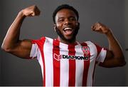 11 March 2021; James Akintunde during a Derry City portrait session ahead of the 2021 SSE Airtricity League Premier Division season at Ryan McBride Bradywell Stadium in Derry. Photo by Stephen McCarthy/Sportsfile