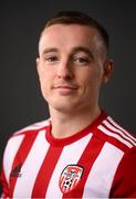 11 March 2021; Aaron Harkin during a Derry City portrait session ahead of the 2021 SSE Airtricity League Premier Division season at Ryan McBride Bradywell Stadium in Derry.  Photo by Stephen McCarthy/Sportsfile