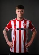 11 March 2021; Caolan McLaughlin during a Derry City portrait session ahead of the 2021 SSE Airtricity League Premier Division season at Ryan McBride Bradywell Stadium in Derry.  Photo by Stephen McCarthy/Sportsfile
