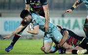 12 March 2021; Harry Byrne of Leinster is tackled during the Guinness PRO14 match between Zebre and Leinster at Stadio Sergio Lanfranchi in Parma, Italy. Photo by Roberto Bregani/Sportsfile