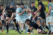 12 March 2021; Jack Dunne of Leinster is tackled by Enrico Lucchin of Zebre during the Guinness PRO14 match between Zebre and Leinster at Stadio Sergio Lanfranchi in Parma, Italy. Photo by Roberto Bregani/Sportsfile