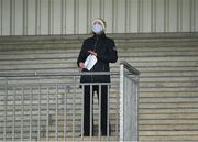 13 March 2021; Trainer Denise Foster watches the Navan Members Maiden Hurdle (Div 1) at Navan Racecourse in Meath. Photo by Harry Murphy/Sportsfile