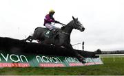 13 March 2021; Stormy Judge, with Danny Mullins up, jumps the last on their way to winning the Irish Stallion Farms EBF Novice Handicap Steeplechase Final at Navan Racecourse in Meath. Photo by Harry Murphy/Sportsfile