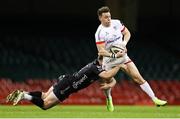 13 March 2021; Craig Gilroy of Ulster is tackled by Aneurin Owen of Dragons during the Guinness PRO14 match between Dragons and Ulster at Principality Stadium in Cardiff, Wales. Photo by Chris Fairweather/Sportsfile