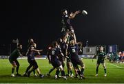 13 March 2021; Ally Miller of Edinburgh wins possession from a line-out during the Guinness PRO14 match between Connacht and Edinburgh at The Sportsground in Galway. Photo by David Fitzgerald/Sportsfile