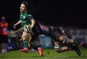 13 March 2021; Caolin Blade of Connacht is tackled by Mesu Kunavula of Edinburgh during the Guinness PRO14 match between Connacht and Edinburgh at The Sportsground in Galway. Photo by David Fitzgerald/Sportsfile