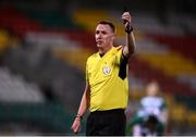 12 March 2021; Referee Damien MacGraith during the FAI President's Cup Final match between Shamrock Rovers and Dundalk at Tallaght Stadium in Dublin. Photo by Harry Murphy/Sportsfile