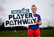 16 March 2021; Meath and Dunboyne footballer Vikki Wall at the launch of the new Gaelic Games Player Pathway which is a new united approach to coaching and player development by the GAA, LGFA and Camogie Association and which puts the club as the core. Photo by Harry Murphy/Sportsfile