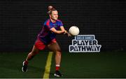 16 March 2021; Meath and Dunboyne footballer Vikki Wall at the launch of the new Gaelic Games Player Pathway which is a new united approach to coaching and player development by the GAA, LGFA and Camogie Association and which puts the club as the core. Photo by Harry Murphy/Sportsfile