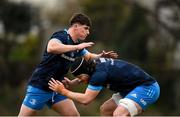 15 March 2021; Dan Sheehan, left, and Jack Dunne during Leinster Rugby Squad Training at UCD in Dublin. Photo by Ramsey Cardy/Sportsfile