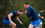 15 March 2021; Greg McGrath, left, and Peter Dooley during Leinster Rugby Squad Training at UCD in Dublin. Photo by Ramsey Cardy/Sportsfile