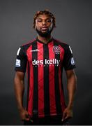 16 March 2021; Thomas Oluwa during a Bohemians portrait session ahead of the 2021 SSE Airtricity League Premier Division season at DCU in Dublin. Photo by Stephen McCarthy/Sportsfile