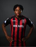 16 March 2021; Promise Omochere during a Bohemians portrait session ahead of the 2021 SSE Airtricity League Premier Division season at DCU in Dublin. Photo by Stephen McCarthy/Sportsfile
