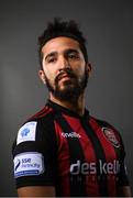 16 March 2021; Bastien Héry during a Bohemians portrait session ahead of the 2021 SSE Airtricity League Premier Division season at DCU in Dublin. Photo by Stephen McCarthy/Sportsfile