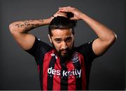 16 March 2021; Bastien Héry during a Bohemians portrait session ahead of the 2021 SSE Airtricity League Premier Division season at DCU in Dublin. Photo by Stephen McCarthy/Sportsfile