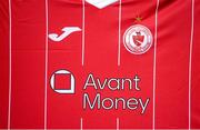 7 March 2021; A detailed view of the Sligo Rovers jersey ahead of the start of the 2021 SSE Airtricity League Premier Division season at the FAI National Training Centre in Abbotstown, Dublin. Photo by Stephen McCarthy/Sportsfile