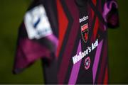 7 March 2021; A detailed view of the Wexford FC jersey ahead of the start of the 2021 SSE Airtricity League First Division season at the FAI National Training Centre in Abbotstown, Dublin. Photo by Stephen McCarthy/Sportsfile