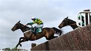 18 March 2021; Chantry House, 3, with Nico de Boinville up, jumps clear of Fusil Raffles, with Daryl Jacob up, at the last, on their way to winning The Marsh Novices' Chase on day 3 of the Cheltenham Racing Festival at Prestbury Park in Cheltenham, England. Photo by Hugh Routledge/Sportsfile