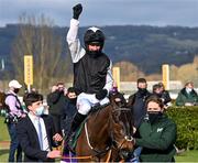 18 March 2021; Flooring Porter and jockey Danny Mullins are led into the winners enclosure after winning The Paddy Power Stayers' Hurdle on day 3 of the Cheltenham Racing Festival at Prestbury Park in Cheltenham, England. Photo by Hugh Routledge/Sportsfile