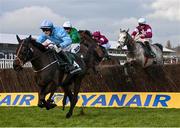 18 March 2021; The Shunter, with Jordan Gainford up, race clear of Top Notch, with Luca Morgan up, and the field on their way to winning The Paddy Power Plate on day 3 of the Cheltenham Racing Festival at Prestbury Park in Cheltenham, England. Photo by Hugh Routledge/Sportsfile