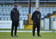 19 March 2021; Waterford manager Kevin Sheedy, right, and assistant manager Mike Newell before the SSE Airtricity League Premier Division match between Drogheda United and Waterford at Head In The Game Park in Drogheda, Louth. Photo by Seb Daly/Sportsfile