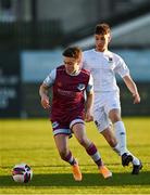 19 March 2021; Darragh Markey of Drogheda United in action against Jack Stafford of Waterford during the SSE Airtricity League Premier Division match between Drogheda United and Waterford at Head In The Game Park in Drogheda, Louth. Photo by Seb Daly/Sportsfile