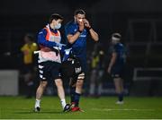 19 March 2021; Josh Murphy of Leinster leaves the pitch to receive medical attention for a blood injury during the Guinness PRO14 match between Leinster and Ospreys at RDS Arena in Dublin. Photo by Piaras Ó Mídheach/Sportsfile
