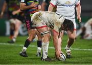 19 March 2021; Jordi Murphy of Ulster scores his side's fourth try during the Guinness PRO14 match between Ulster and Zebre at Kingspan Stadium in Belfast. Photo by David Fitzgerald/Sportsfile