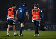 19 March 2021; Scott Fardy of Leinster receives medical attention for an injury before being substituted during the Guinness PRO14 match between Leinster and Ospreys at RDS Arena in Dublin. Photo by Piaras Ó Mídheach/Sportsfile