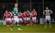 19 March 2021; Graham Burke of Shamrock Rovers after his side conceded a goal during the SSE Airtricity League Premier Division match between Shamrock Rovers and St Patrick's Athletic at Tallaght Stadium in Dublin. Photo by Stephen McCarthy/Sportsfile