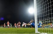 19 March 2021; St Patrick's Athletic goalkeeper Vitezslav Jaros makes a save during the SSE Airtricity League Premier Division match between Shamrock Rovers and St Patrick's Athletic at Tallaght Stadium in Dublin. Photo by Stephen McCarthy/Sportsfile