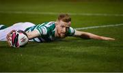 19 March 2021; Sean Hoare of Shamrock Rovers during the SSE Airtricity League Premier Division match between Shamrock Rovers and St Patrick's Athletic at Tallaght Stadium in Dublin. Photo by Stephen McCarthy/Sportsfile