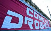 19 March 2021; A Drogheda United banner before the SSE Airtricity League Premier Division match between Drogheda United and Waterford at Head In The Game Park in Drogheda, Louth. Photo by Seb Daly/Sportsfile